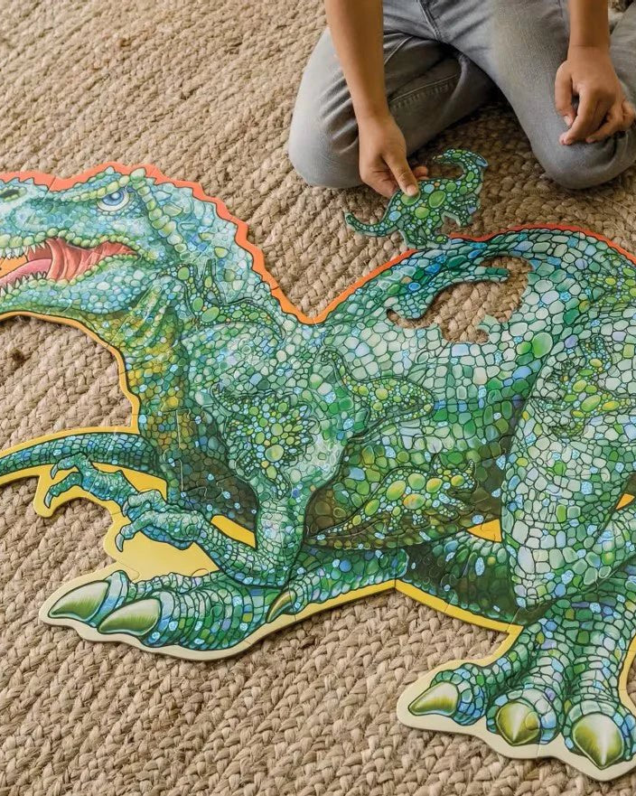 Puzzle de sol scintillant - Dinosaures -Casse-têtes- Boutique LeoLudo-Peaceable Kingdom