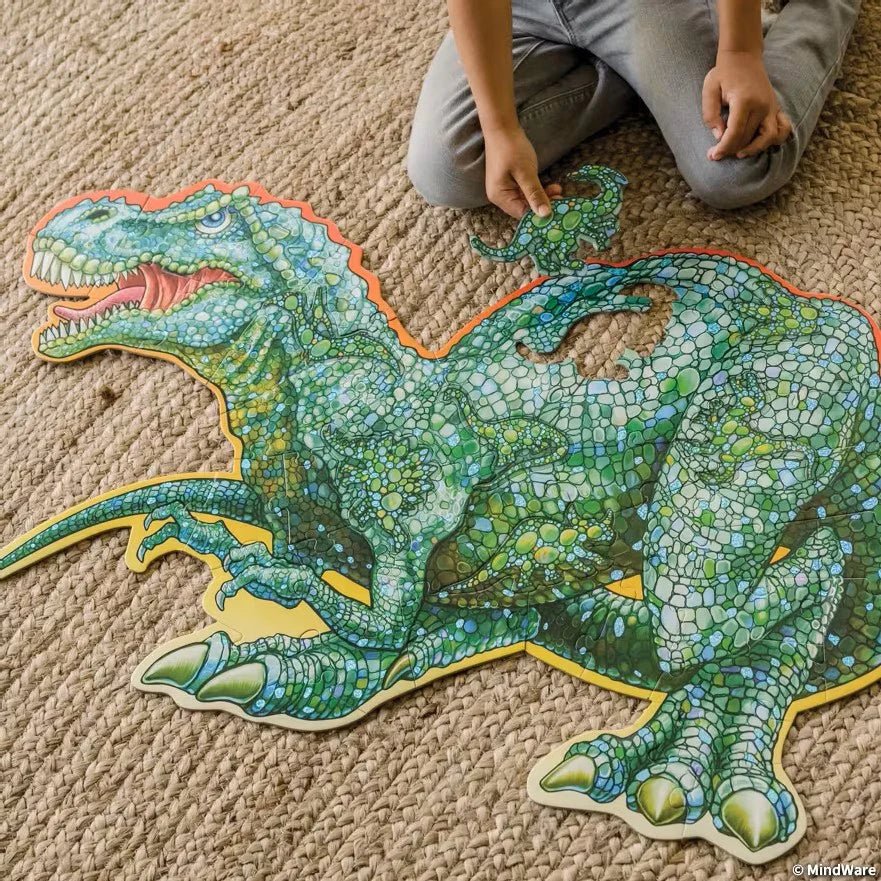 Puzzle de sol scintillant - Dinosaures -Casse-têtes- Boutique LeoLudo-Peaceable Kingdom