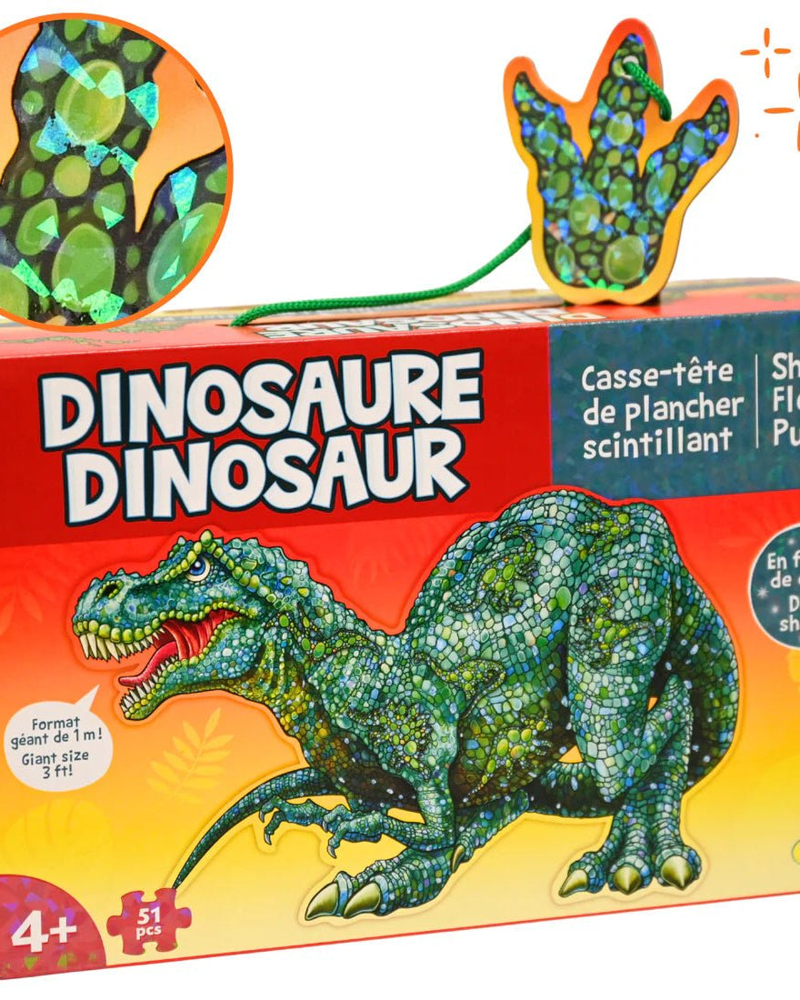 Puzzle de sol scintillant - Dinosaures -Casse-têtes- Boutique LeoLudo-Peaceable Kingdom