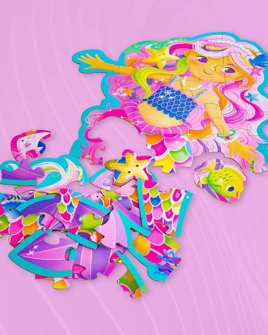 Puzzle de sol scintillant - Sirène -Casse-têtes- Boutique LeoLudo-Peaceable Kingdom