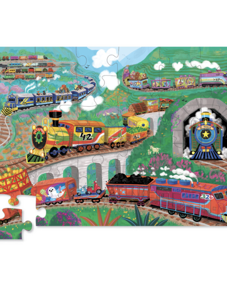 Puzzle de sol - Tous à bord! (36 pcs) - Casse - têtes - Boutique LeoLudo - Crocodile Creek