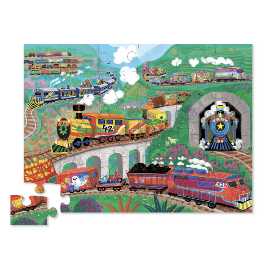Puzzle de sol - Tous à bord! (36 pcs) - Casse - têtes - Boutique LeoLudo - Crocodile Creek
