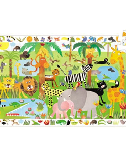 Puzzle d'observation - Jungle (35 pcs) - Casse - têtes - Boutique LeoLudo - Djeco