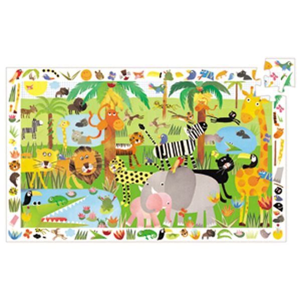 Puzzle d'observation - Jungle (35 pcs) - Casse - têtes - Boutique LeoLudo - Djeco