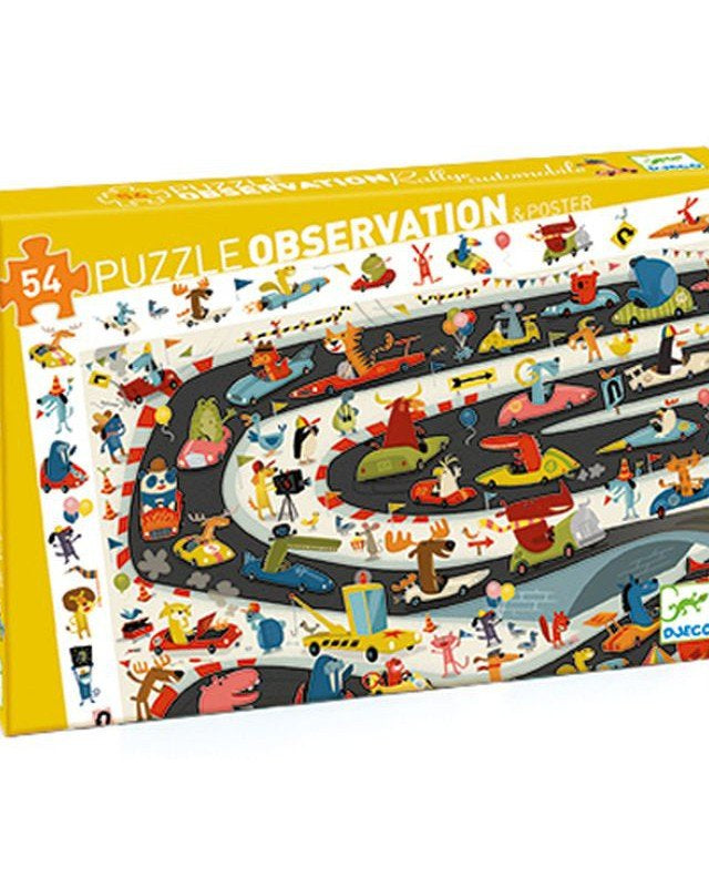 Puzzle d'observation - Rallye automobile (54 pcs) - Casse - têtes - Boutique LeoLudo - Djeco