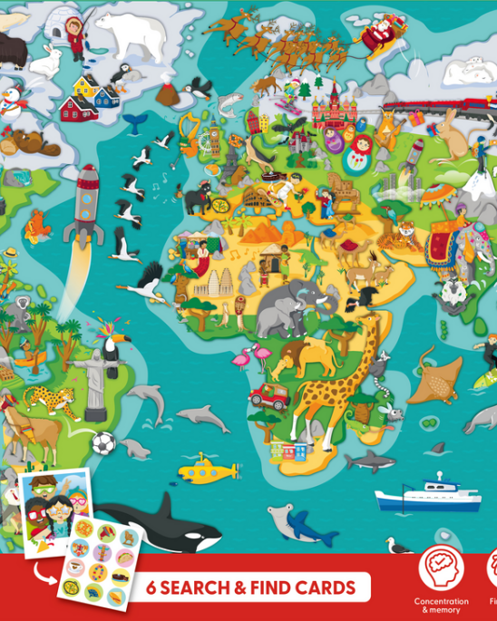 Puzzle du monde 2 en 1 - Casse - têtes - Boutique LeoLudo - Hape
