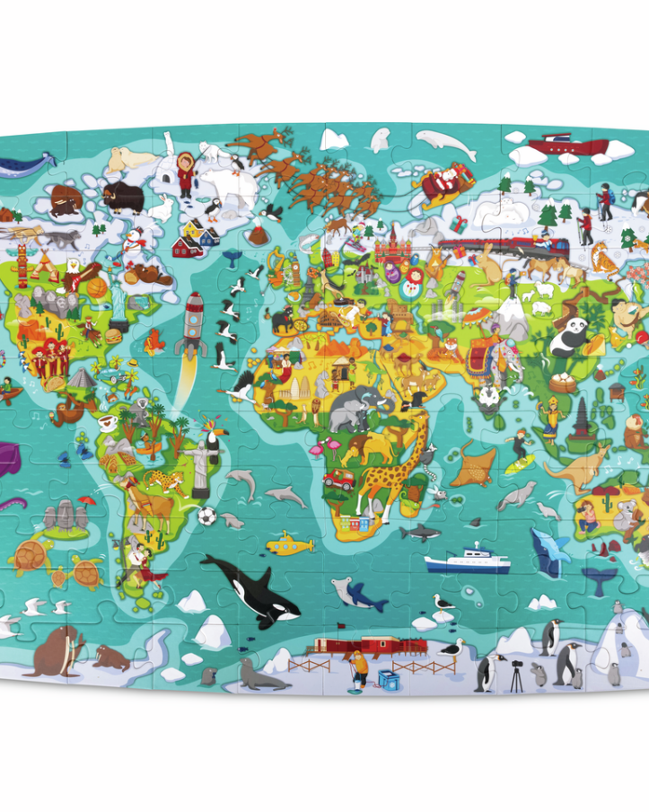 Puzzle du monde 2 en 1 - Casse - têtes - Boutique LeoLudo - Hape