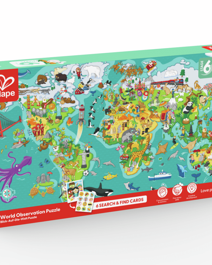Puzzle du monde 2 en 1 - Casse - têtes - Boutique LeoLudo - Hape