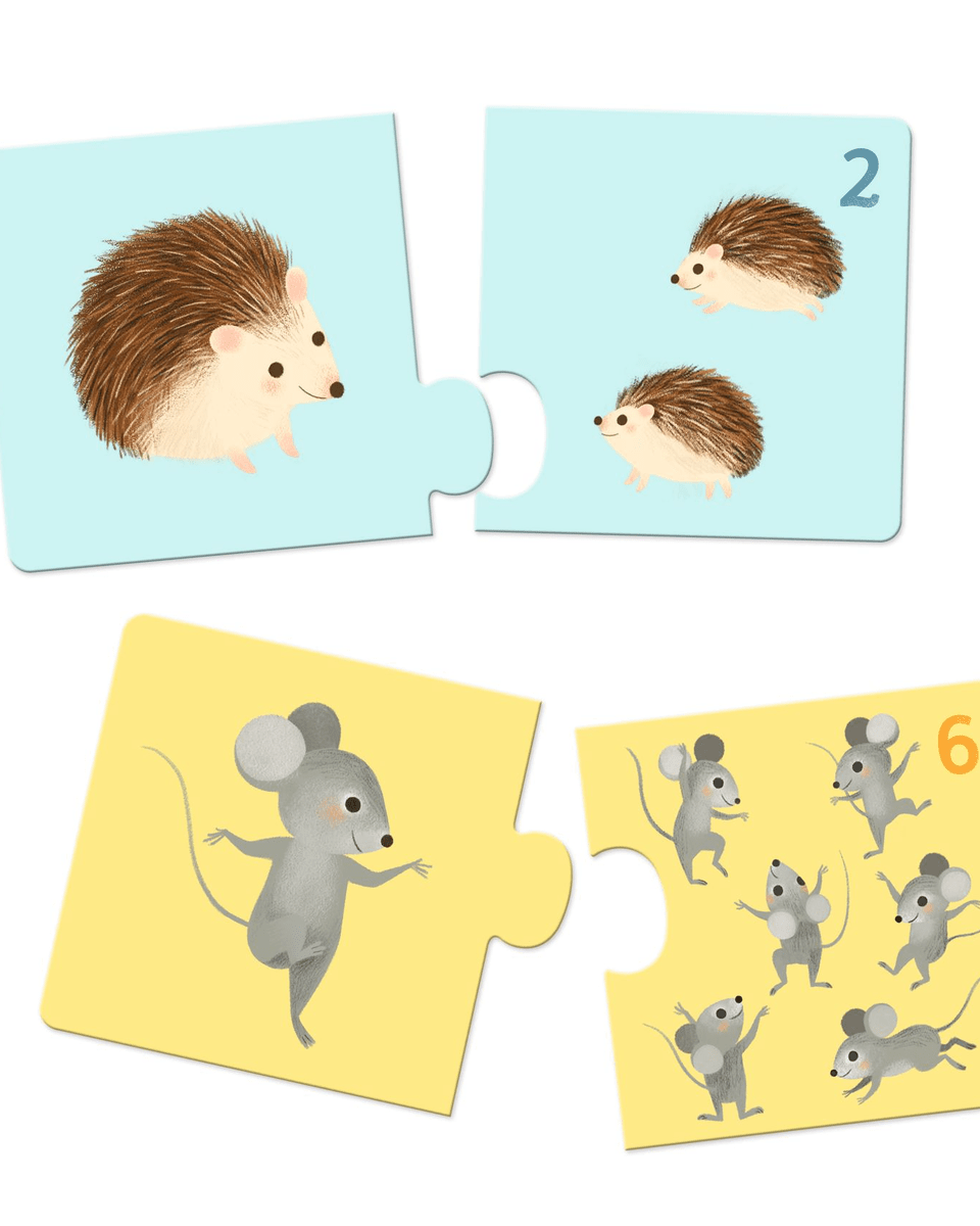 Puzzle duo - Bébés animaux - Casse - têtes - Boutique LeoLudo - Djeco