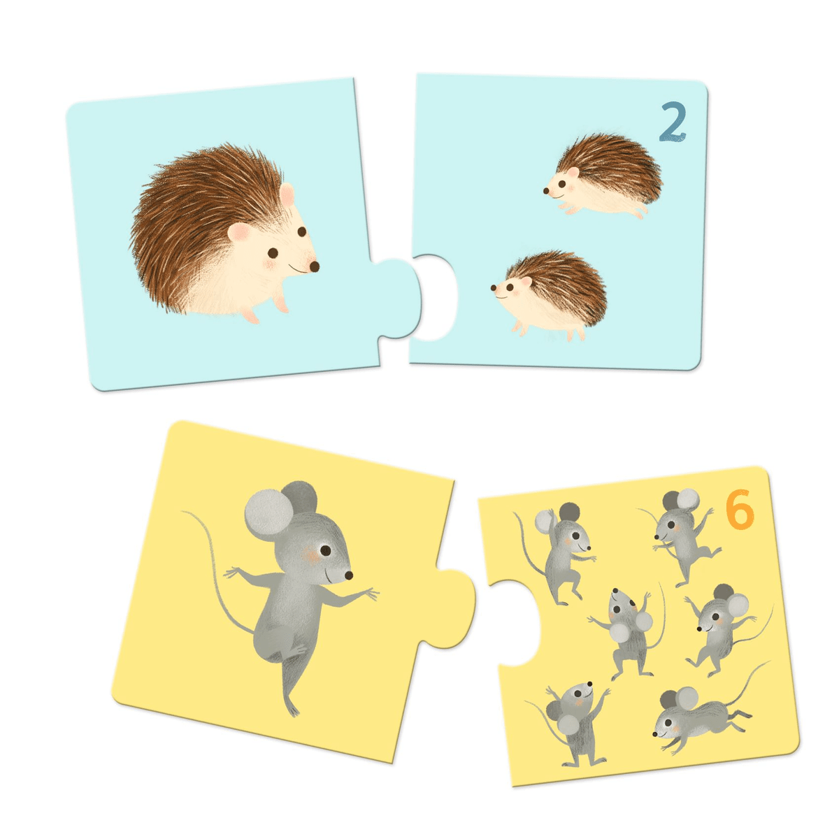 Puzzle duo - Bébés animaux - Casse - têtes - Boutique LeoLudo - Djeco