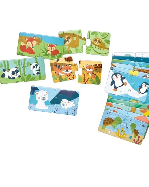 Puzzle duo familles d’animaux - Casse - têtes - Boutique LeoLudo - Hape