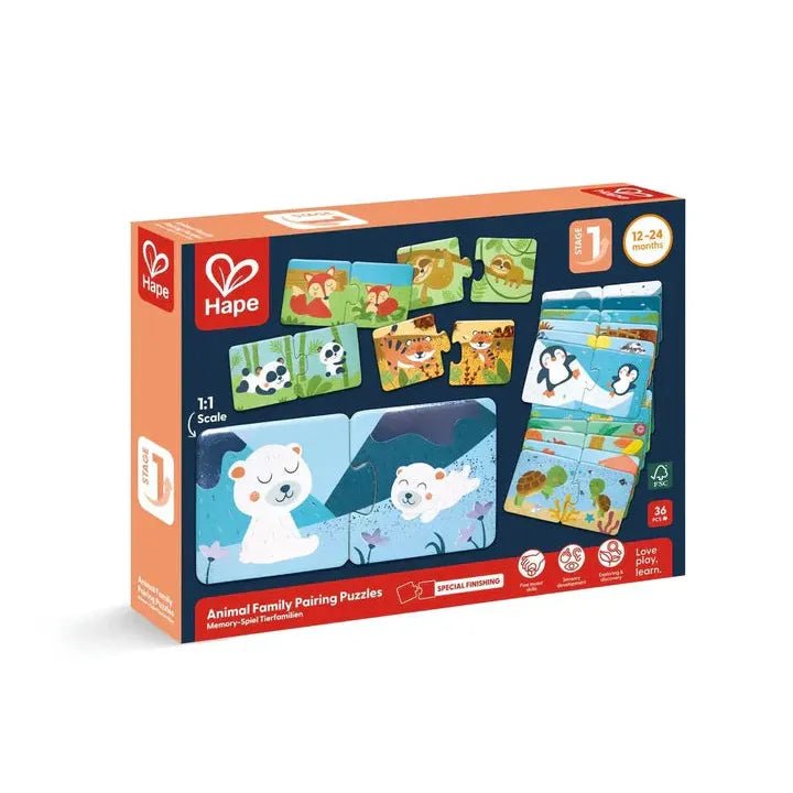 Puzzle duo familles d’animaux - Casse - têtes - Boutique LeoLudo - Hape