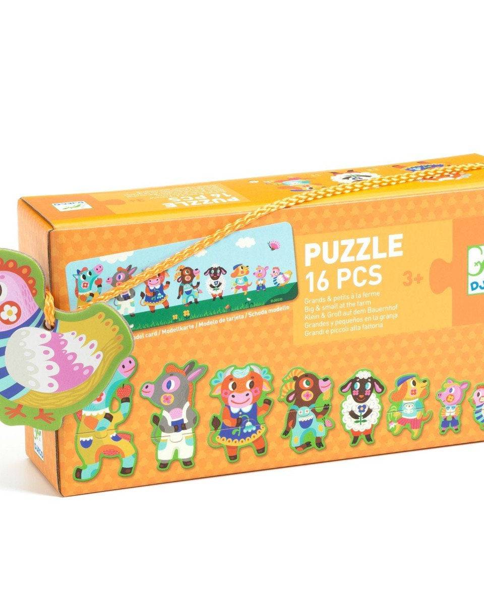Puzzle duo - trio - Grands & petits à la ferme - Casse - têtes - Boutique LeoLudo - Djeco