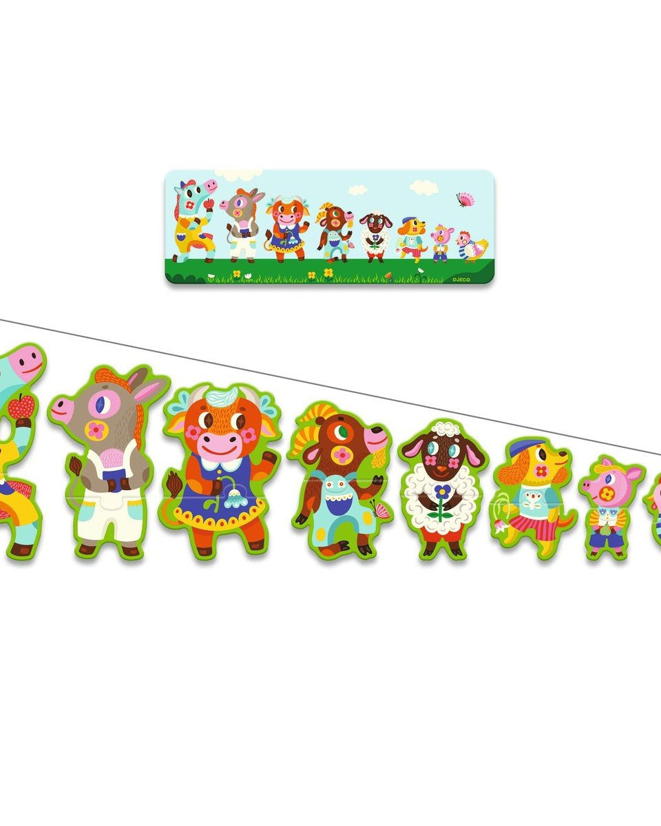 Puzzle duo - trio - Grands & petits à la ferme - Casse - têtes - Boutique LeoLudo - Djeco