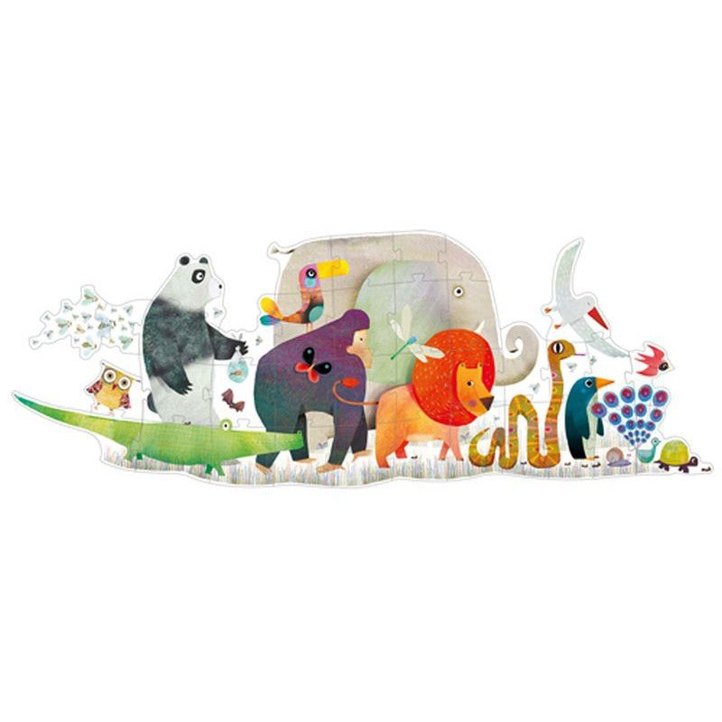 Puzzle géant - Parade des animaux (36 pcs) - Casse - têtes - Boutique LeoLudo - Djeco