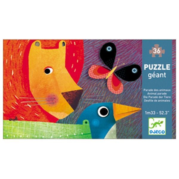 Puzzle géant - Parade des animaux (36 pcs) - Casse - têtes - Boutique LeoLudo - Djeco