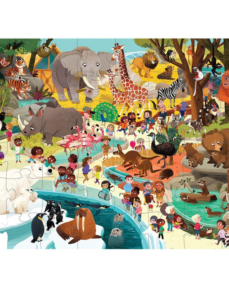 Puzzle - Journée au zoo (48 pcs) - Casse - têtes - Boutique LeoLudo - Crocodile Creek