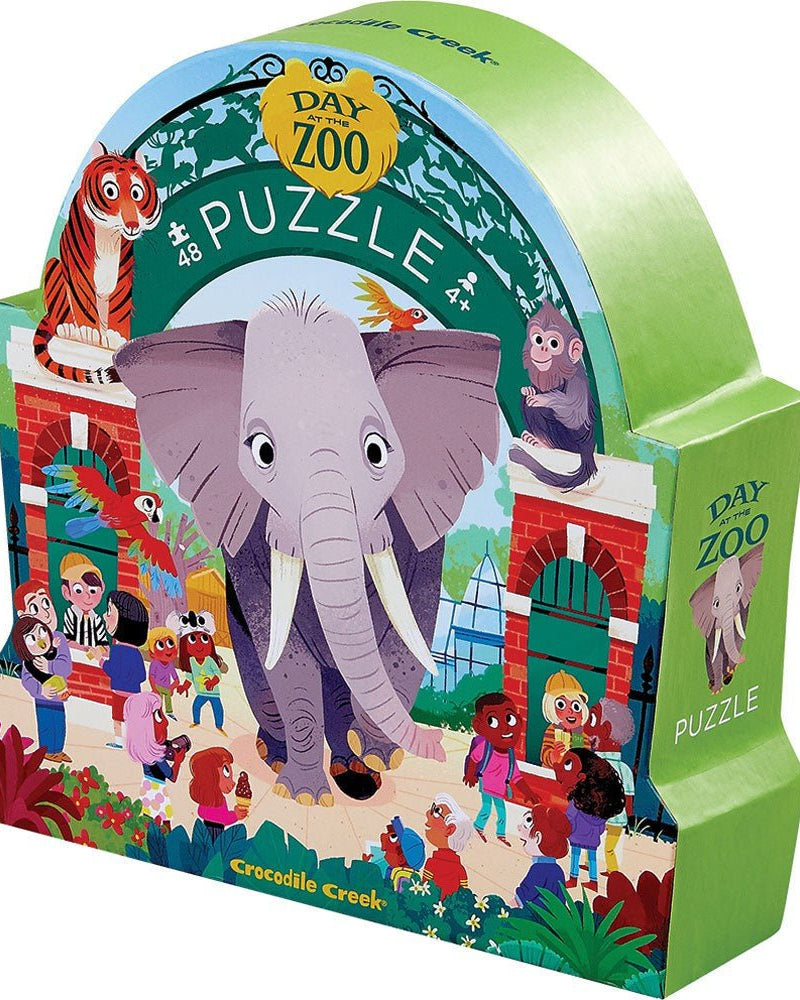 Puzzle - Journée au zoo (48 pcs) - Casse - têtes - Boutique LeoLudo - Crocodile Creek