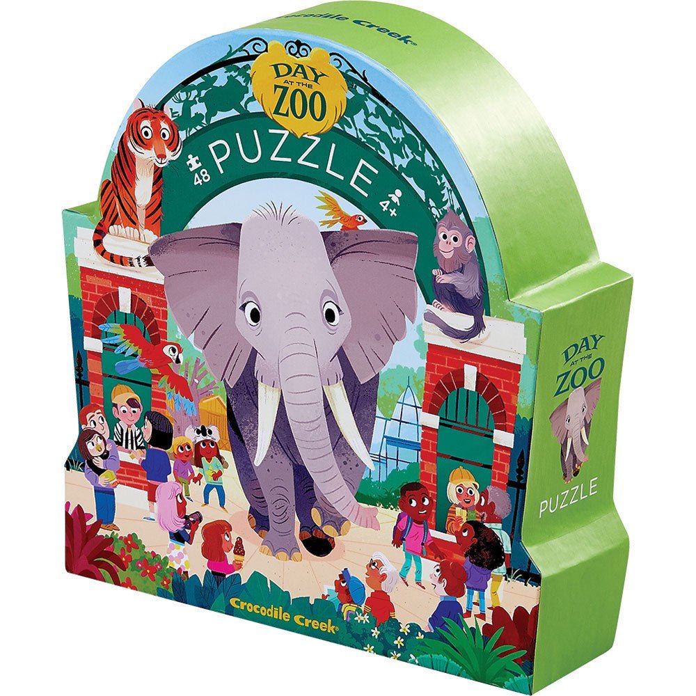 Puzzle - Journée au zoo (48 pcs) - Casse - têtes - Boutique LeoLudo - Crocodile Creek