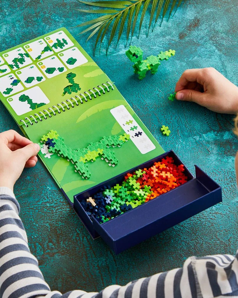 Puzzle par numéro - Carnet d'activités - Dinosaures (125pcs) - Jeux de construction - Boutique LeoLudo - Plus - Plus