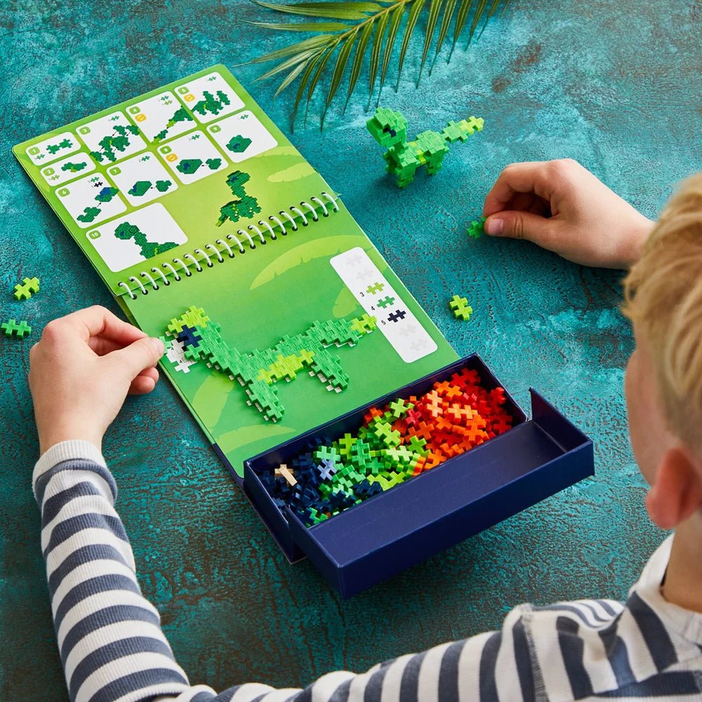 Puzzle par numéro - Carnet d'activités - Dinosaures (125pcs) - Jeux de construction - Boutique LeoLudo - Plus - Plus