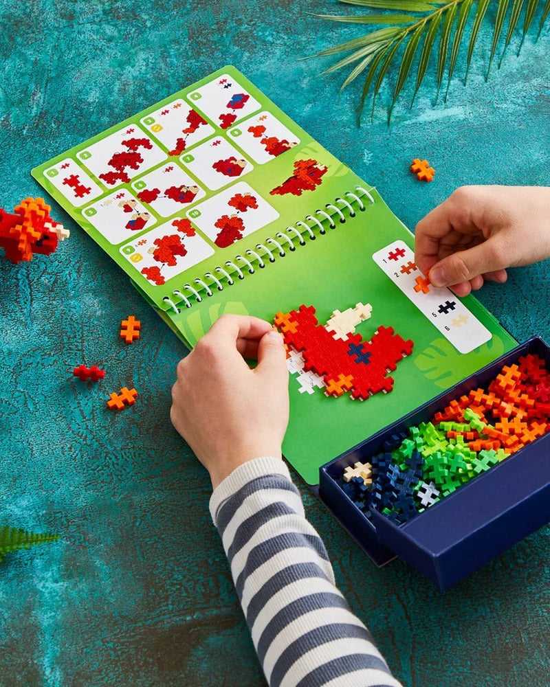 Puzzle par numéro - Carnet d'activités - Dinosaures (125pcs) - Jeux de construction - Boutique LeoLudo - Plus - Plus