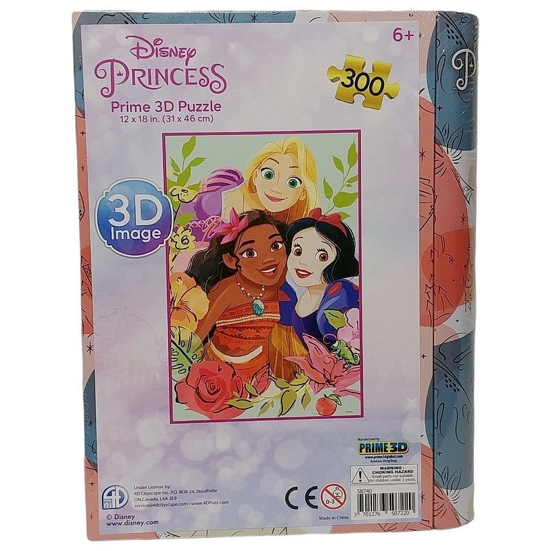 Puzzle-livre lenticulaire - Princesses Disney (300 pcs)-Prime 3d-Boutique LeoLudo