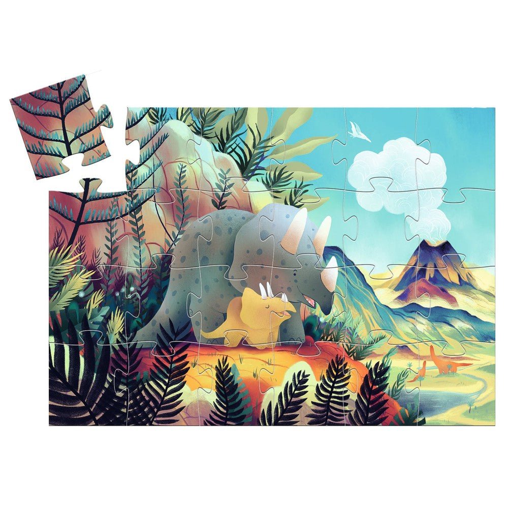 Puzzle silhouette - Théo le dino (24 pcs) - Casse - têtes - Boutique LeoLudo - Djeco