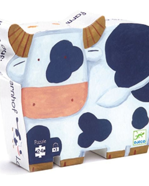Puzzle silhouette - Vache (24 pcs) - Casse - têtes - Boutique LeoLudo - Djeco