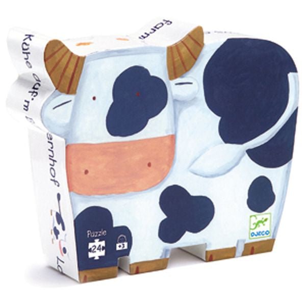 Puzzle silhouette - Vache (24 pcs) - Casse - têtes - Boutique LeoLudo - Djeco