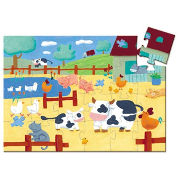 Puzzle silhouette - Vache (24 pcs) - Casse - têtes - Boutique LeoLudo - Djeco
