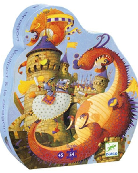 Puzzle silhouette - Vaillant et les dragons (54 pcs) - Casse - têtes - Boutique LeoLudo - Djeco