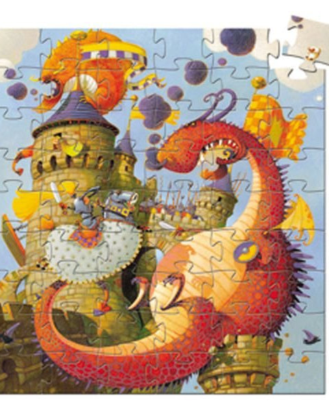 Puzzle silhouette - Vaillant et les dragons (54 pcs) - Casse - têtes - Boutique LeoLudo - Djeco