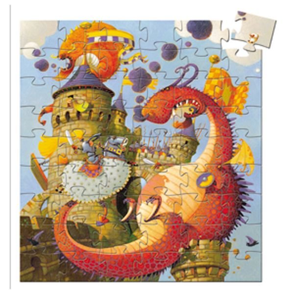 Puzzle silhouette - Vaillant et les dragons (54 pcs) - Casse - têtes - Boutique LeoLudo - Djeco