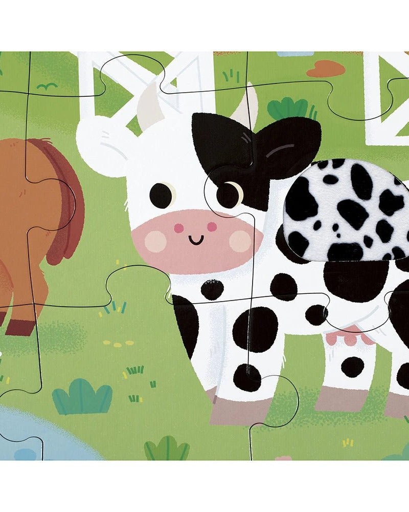 Puzzle tactile - Animaux de la ferme (20 pcs) - Casse - têtes - Boutique LeoLudo - Janod