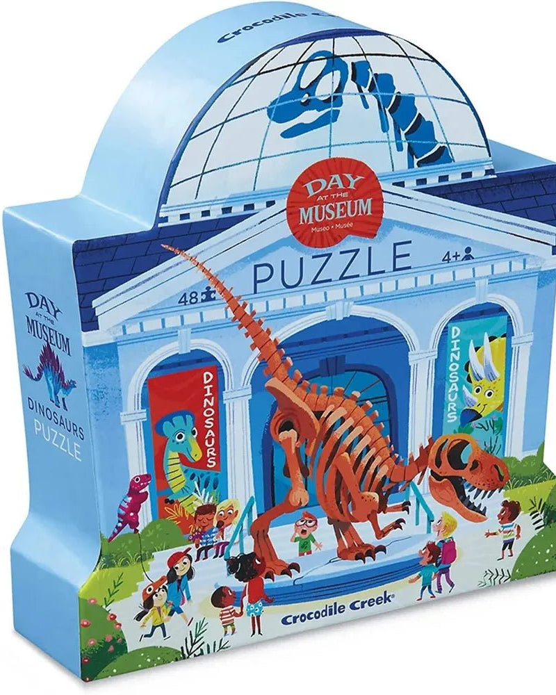 Puzzle - Une journée au musée des dinosaures (48 pcs) - Casse - têtes - Boutique LeoLudo - Crocodile Creek