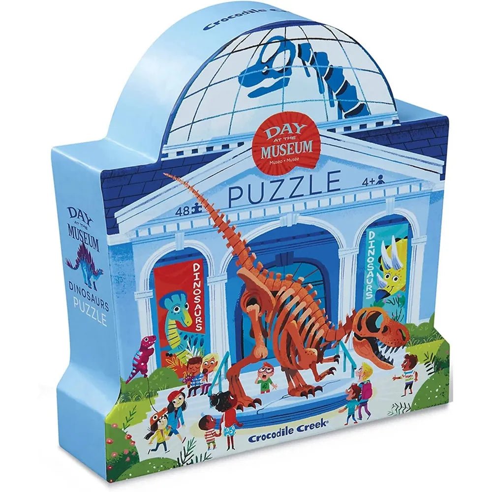 Puzzle - Une journée au musée des dinosaures (48 pcs) - Casse - têtes - Boutique LeoLudo - Crocodile Creek