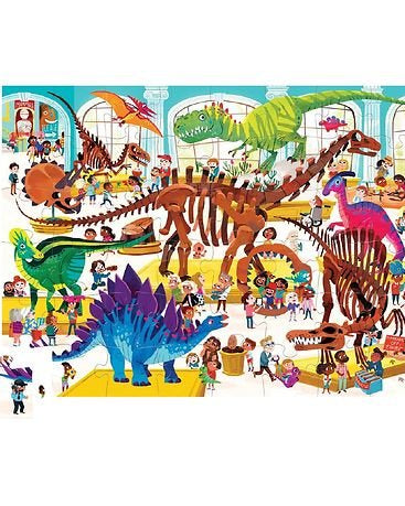 Puzzle - Une journée au musée des dinosaures (48 pcs) - Casse - têtes - Boutique LeoLudo - Crocodile Creek