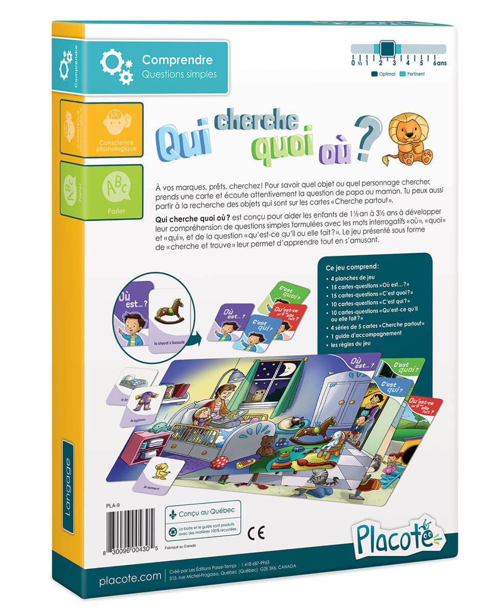 Qui cherche quoi où? - Jeux de société - Boutique LeoLudo - Placote