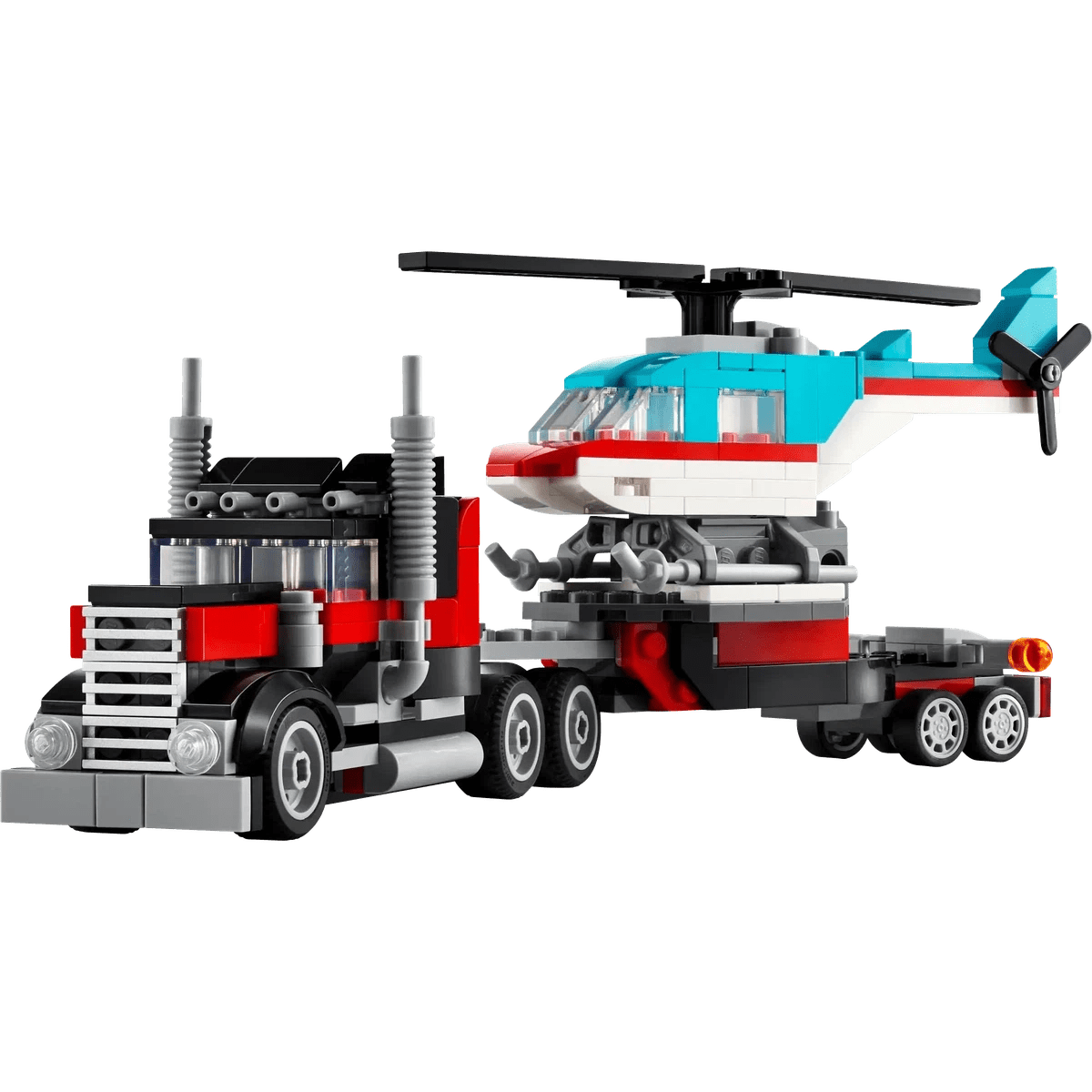 Remorque à plateforme avec hélicoptère (270 pcs) - Jeux de construction - Boutique LeoLudo - LEGO
