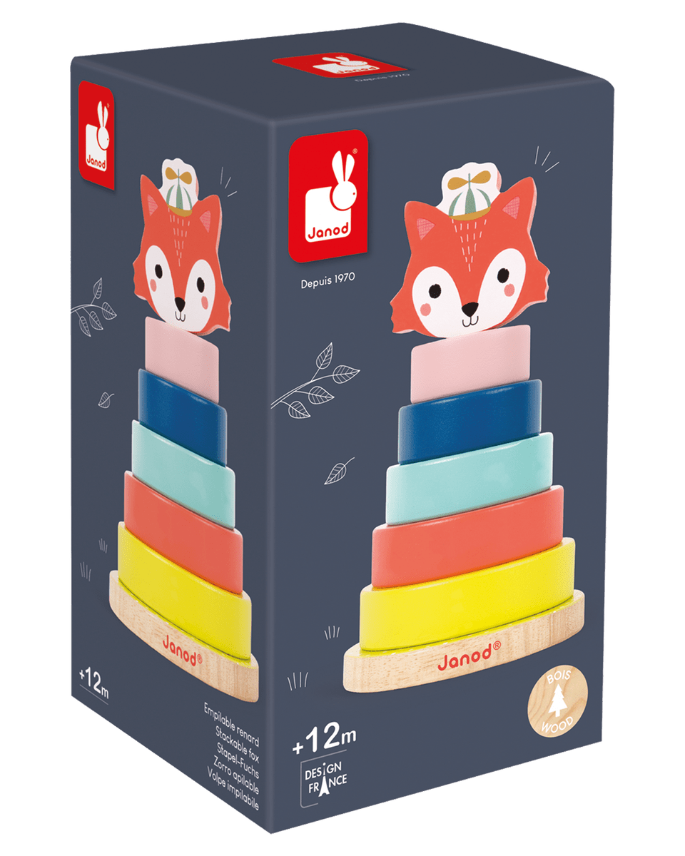 Renard empilable : jeu enfant Baby ForestJouets à trier & empiler - Boutique LeoLudo