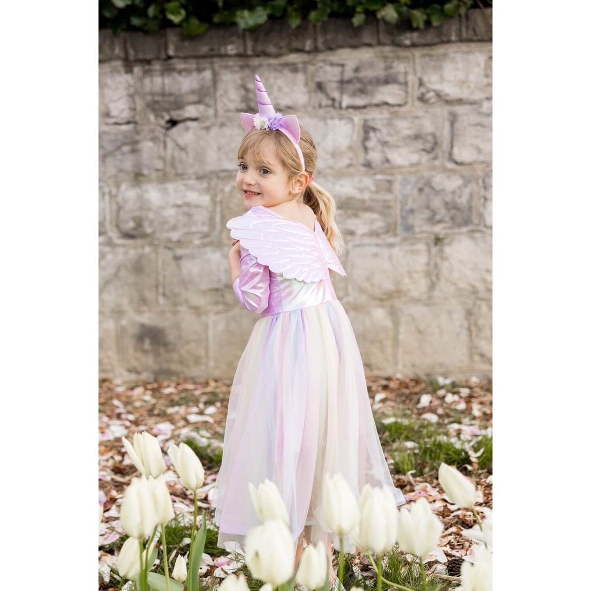 Robe Alicorne avec ailes et bandeau (3 à 6 ans) - Costumes - Boutique LeoLudo - Great Pretenders