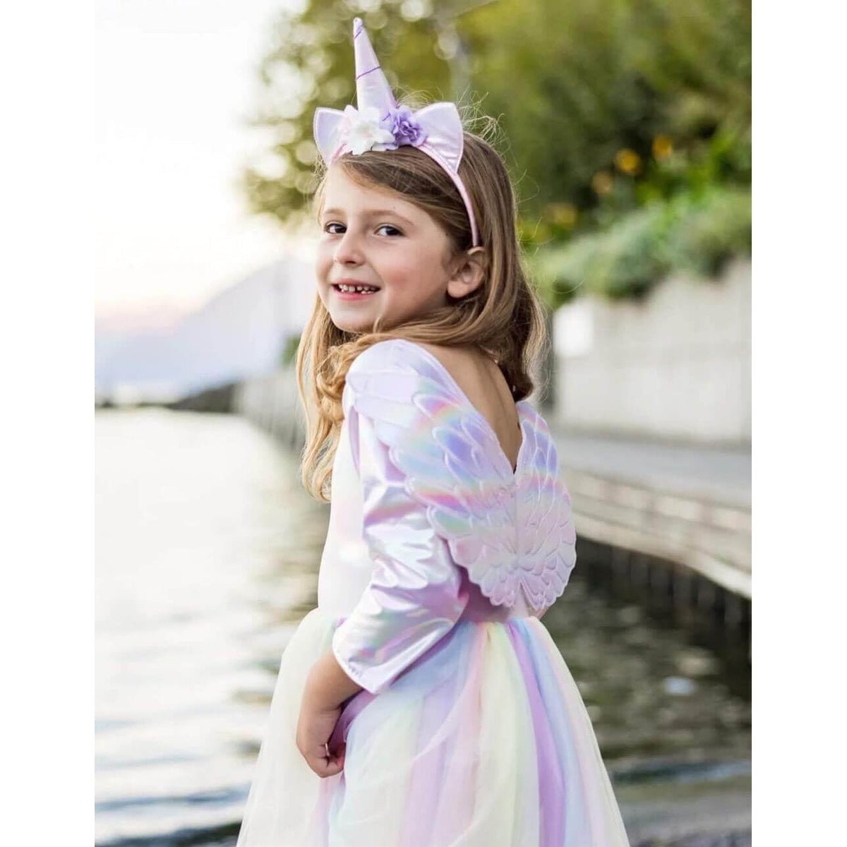 Robe Alicorne avec ailes et bandeau (3 à 6 ans) - Costumes - Boutique LeoLudo - Great Pretenders