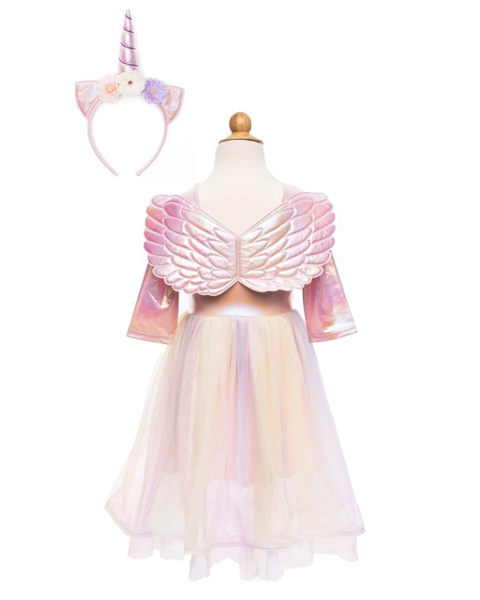 Robe Alicorne avec ailes et bandeau (3 à 6 ans) - Costumes - Boutique LeoLudo - Great Pretenders