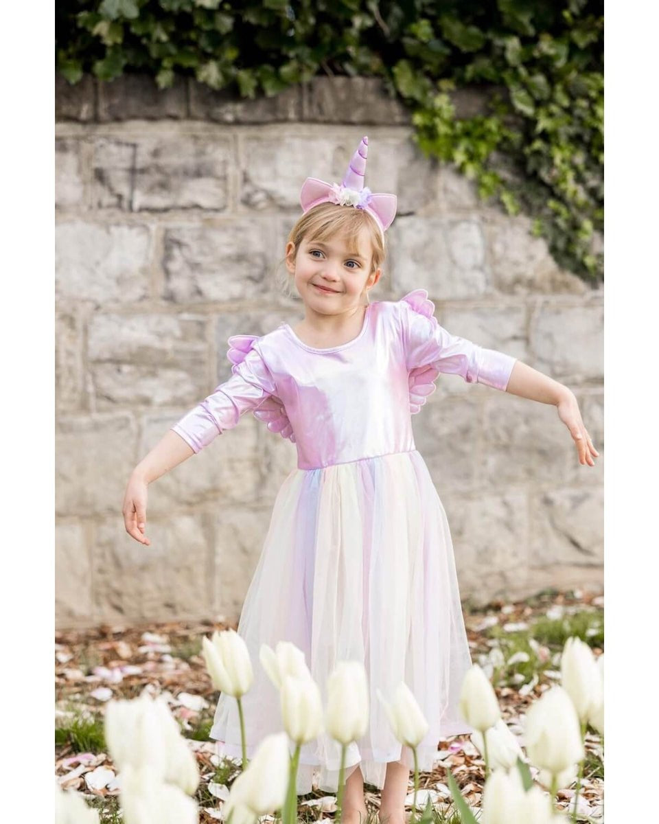 Robe Alicorne avec ailes et bandeau (3 à 6 ans) - Costumes - Boutique LeoLudo - Great Pretenders