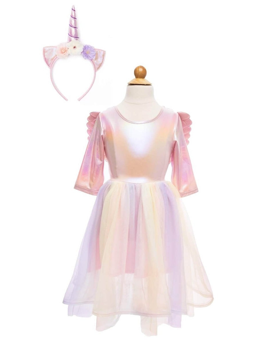 Robe Alicorne avec ailes et bandeau (3 à 6 ans) - Costumes - Boutique LeoLudo - Great Pretenders