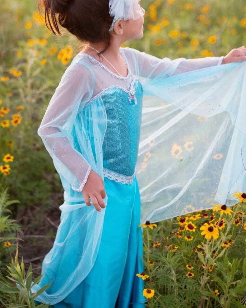 Robe et cape de reine des glaces (3 à 6 ans) - Costumes - Boutique LeoLudo - Great Pretenders