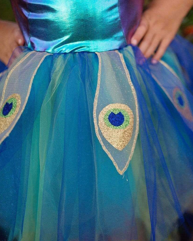 Robe et serre - tête Paon majestueux (5 - 6 ans) - Costumes - Boutique LeoLudo - Great Pretenders