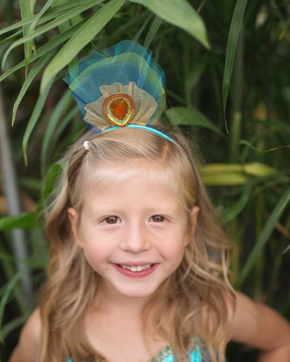 Robe et serre - tête Paon majestueux (5 - 6 ans) - Costumes - Boutique LeoLudo - Great Pretenders
