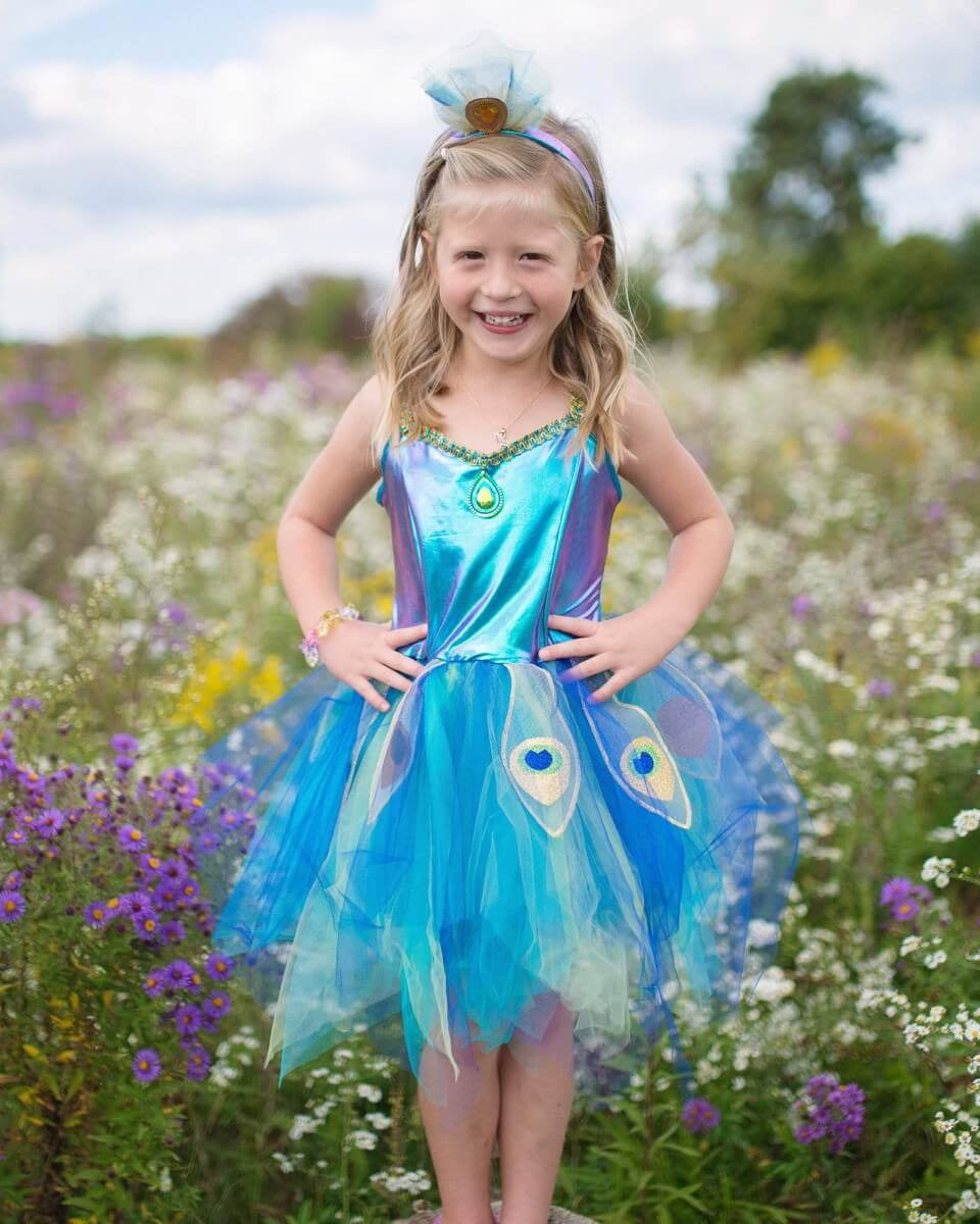 Robe et serre - tête Paon majestueux (5 - 6 ans) - Costumes - Boutique LeoLudo - Great Pretenders